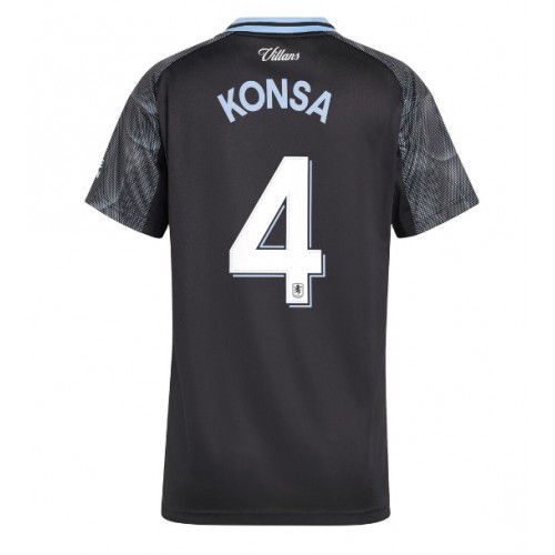 Fotballdrakt Dame Aston Villa Ezri Konsa #4 Bortedrakt 2025-26 Kortermet Fotballdrakt Dame Aston Villa Ezri Konsa #4 Bortedrakt 2025-26 Kortermet